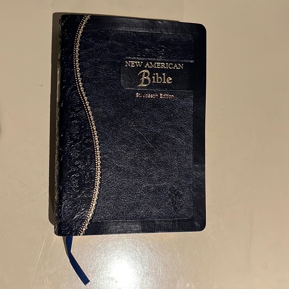 New American Bible Saint Joseph Edition Embossed Leather Color Illustrated